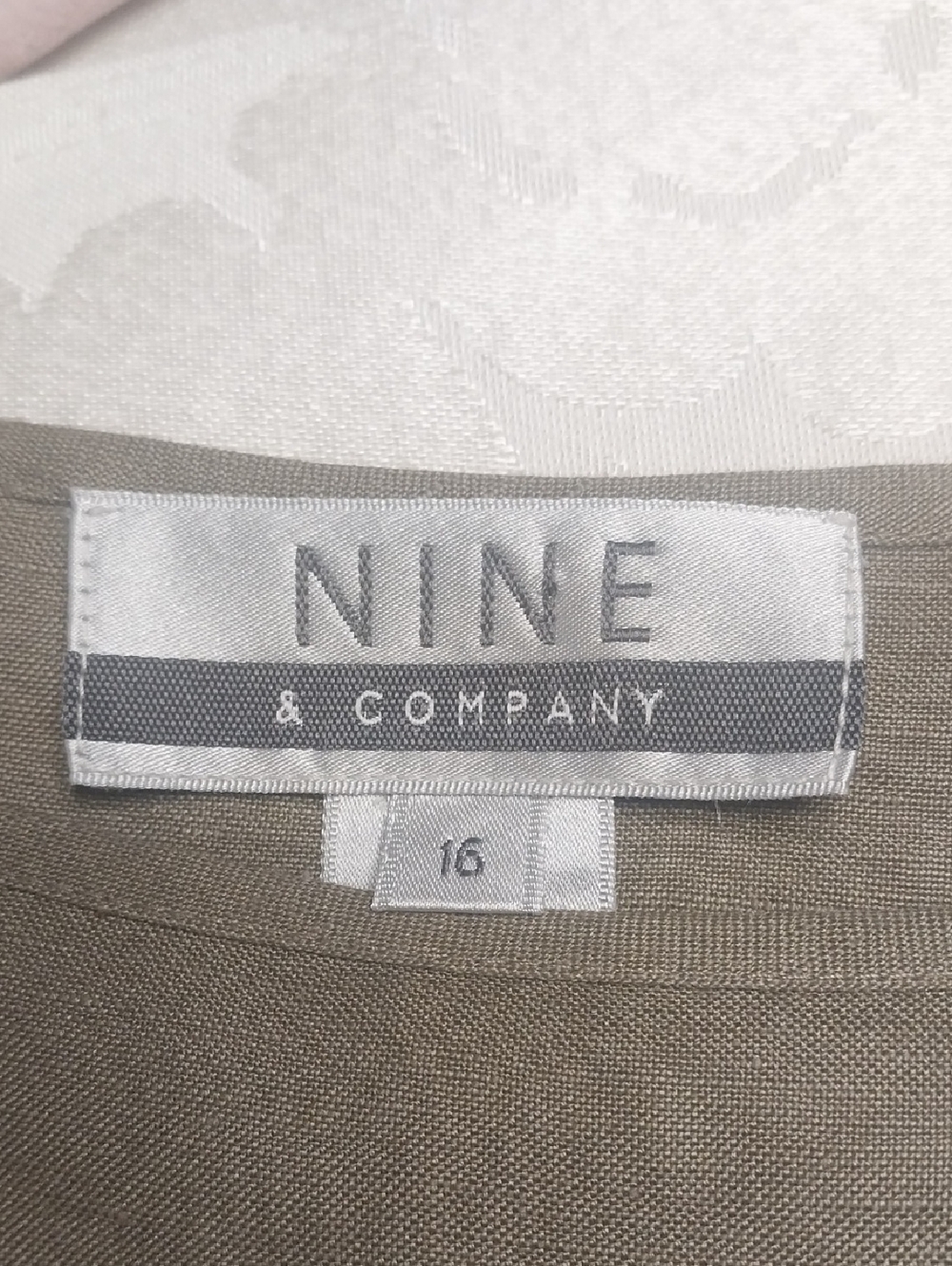 Nine & Co NWT Vintage Women's Size 16 Linen Rayon Tank Top Thyme Green Relaxed - Picture 2 of 8